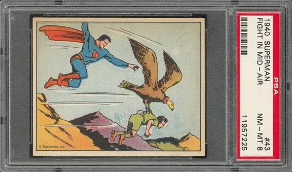 1940 R145 Gum, Inc. "Superman" #43 "Fight in Mid-Air" – PSA NM-MT 8